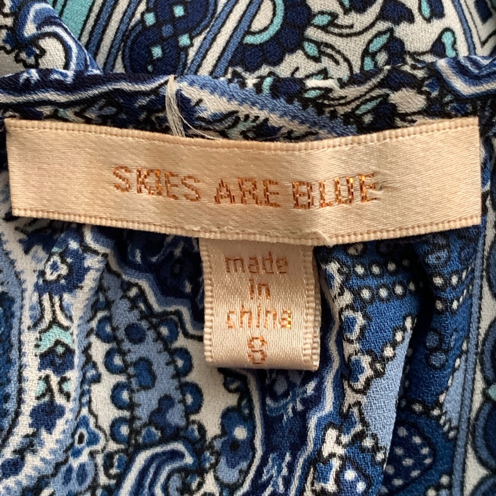 Skies are Blue Blouse SZ - S - Picture 4 of 5